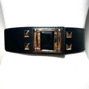 Lakeshore Drive Belt Gem Rhinestone Twist Statement Buckle Stretch Size Medium